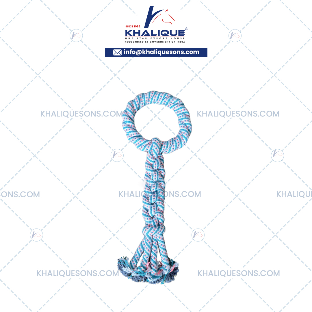 Cotton Knotted Rope Ring with Rope For Dog