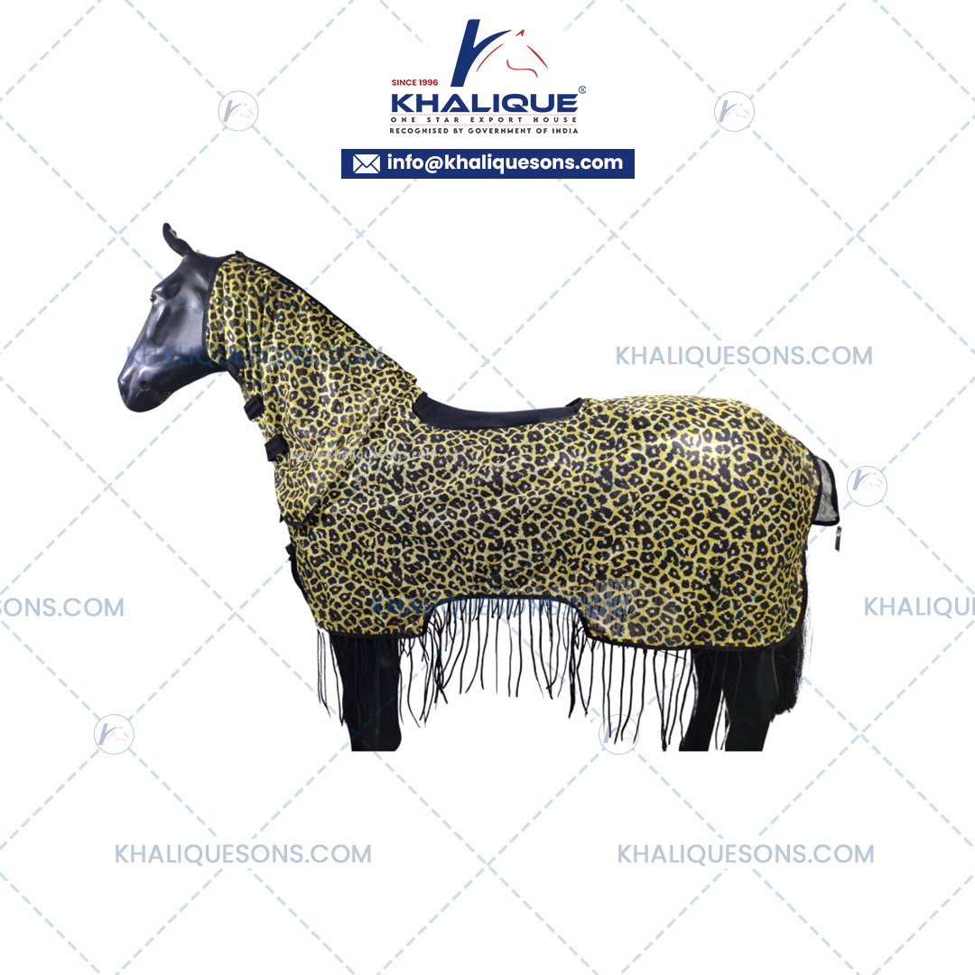 Leopard Mesh Fly Ride on Combo Horse Rug