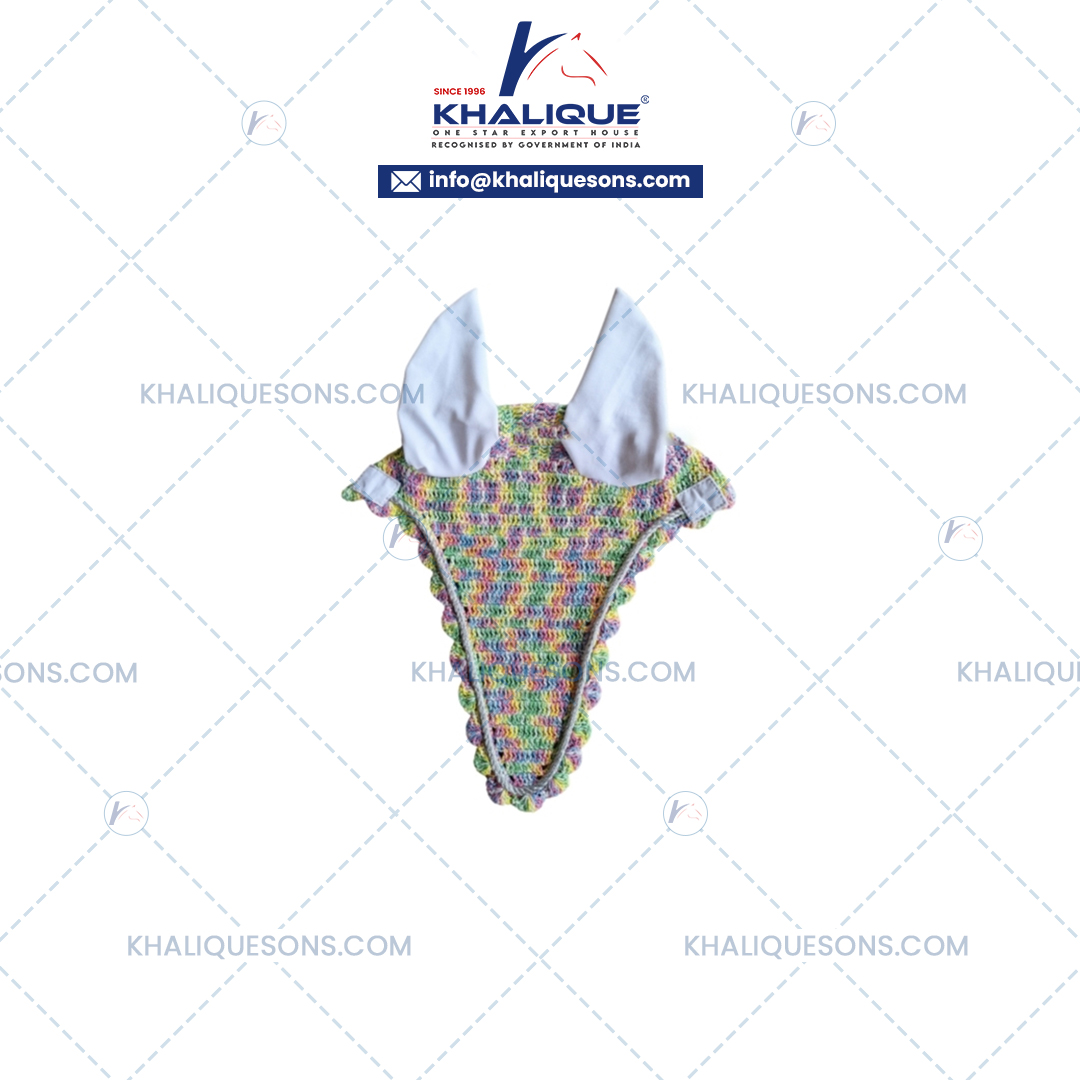 Horse Multicolor Crocheted Ear Bonnet