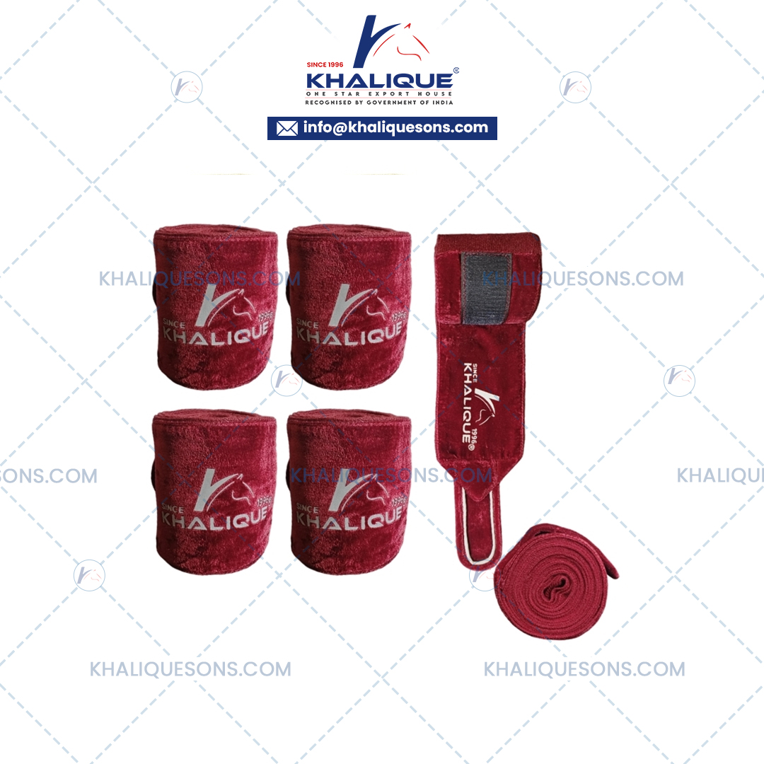 Horse Maroon Acrylic Bandages