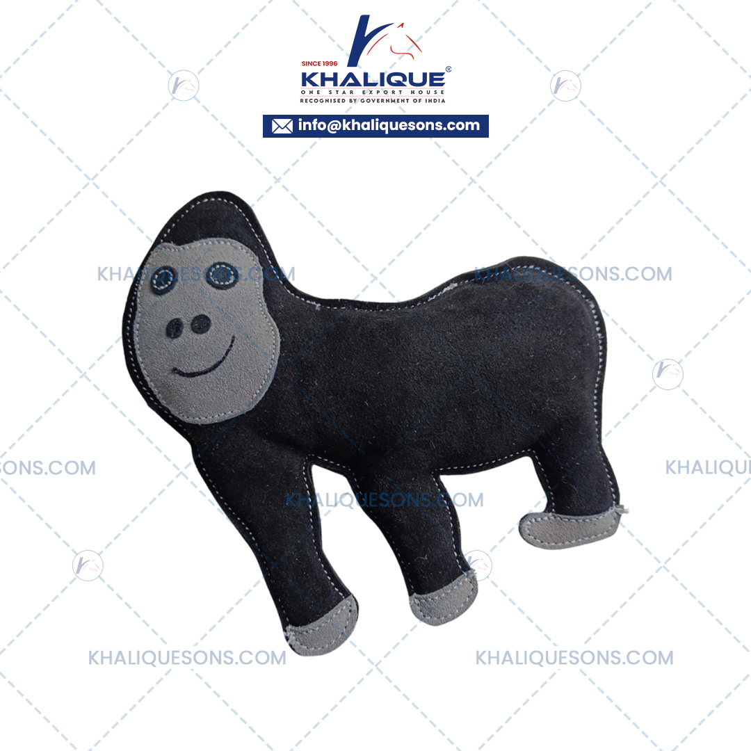 Suede Leather Chimpanzee Toy For Dog