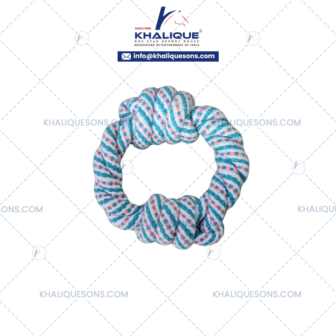 Cotton Knotted Chew Ring Toy For Dog