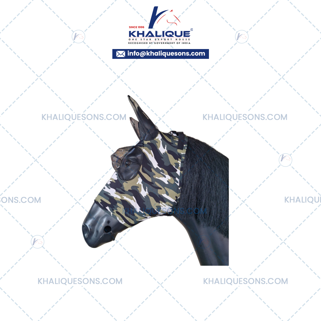 Lycra Printed Horse Fly Mask