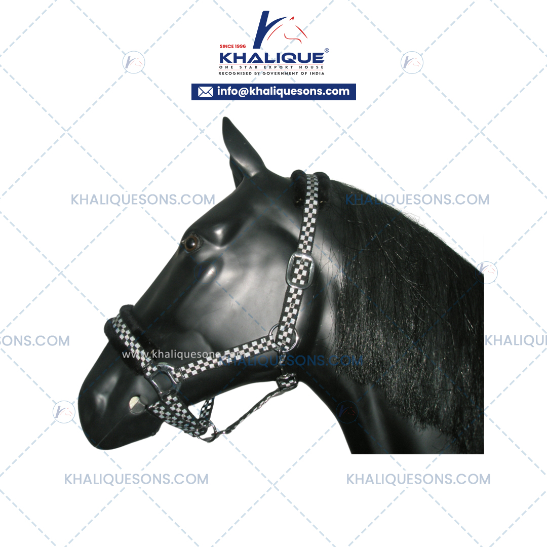 Horse Checked Fur Padded Halter