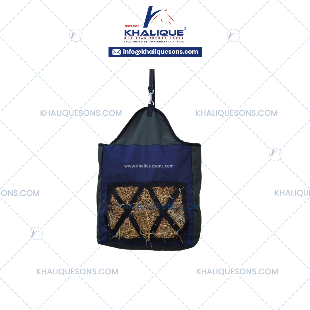 600d Ribstop Hay Bag Navy-Black Cross Design