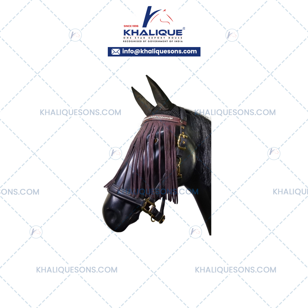 Horse Leather Fly Fringe with Stone