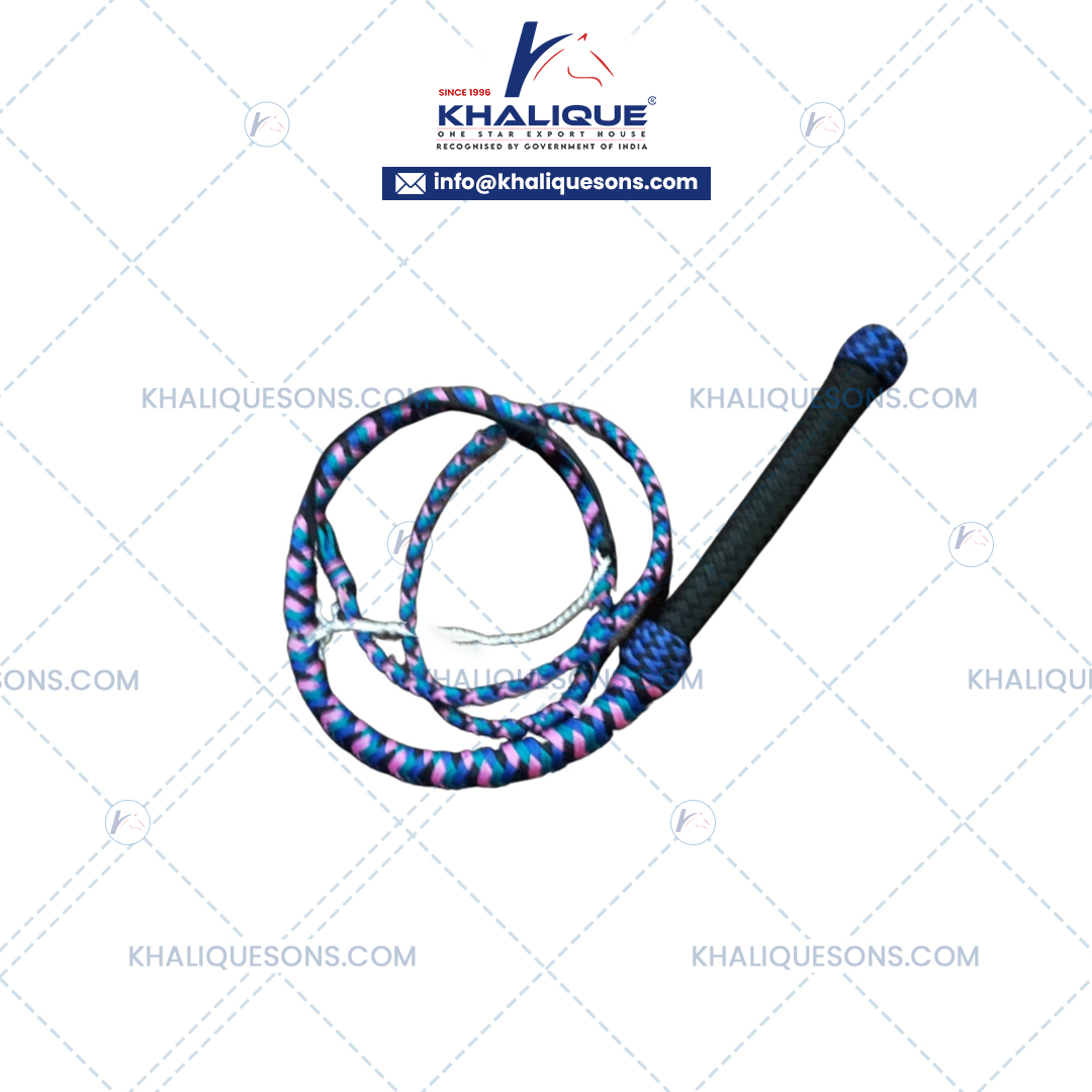 Horse Riding Blue Leather Whips