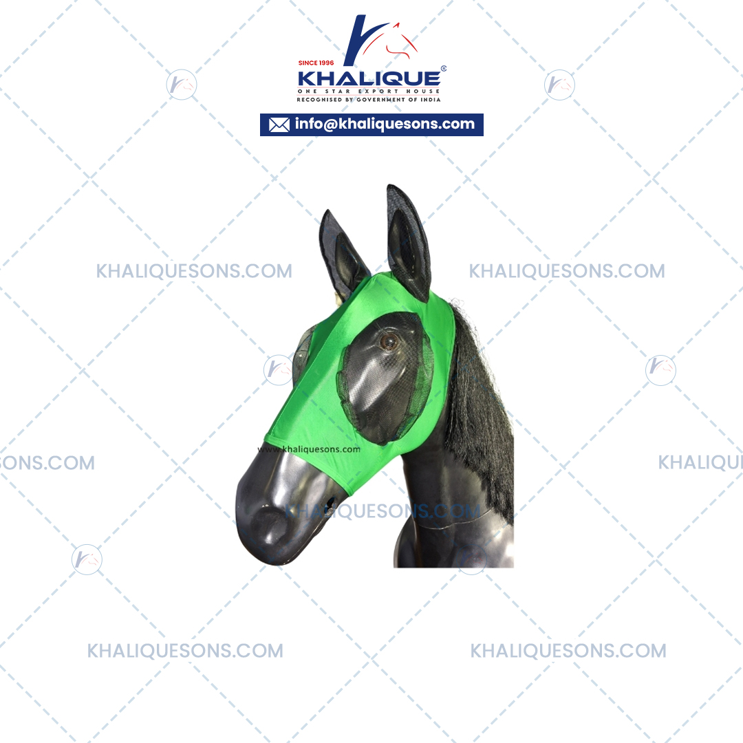 Horse Green Lycra Fly Mask