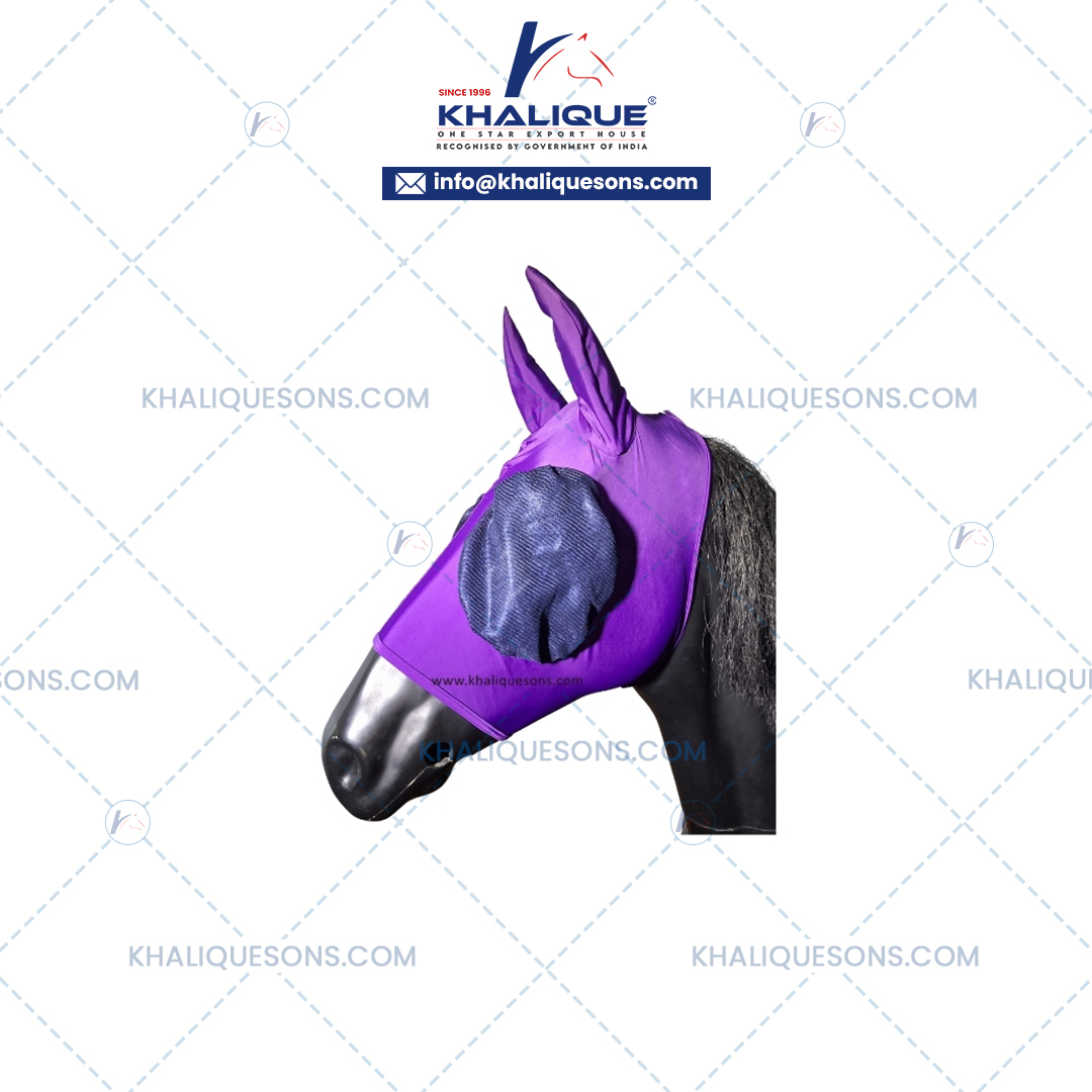 Horse Purple Lycra Fly Mask