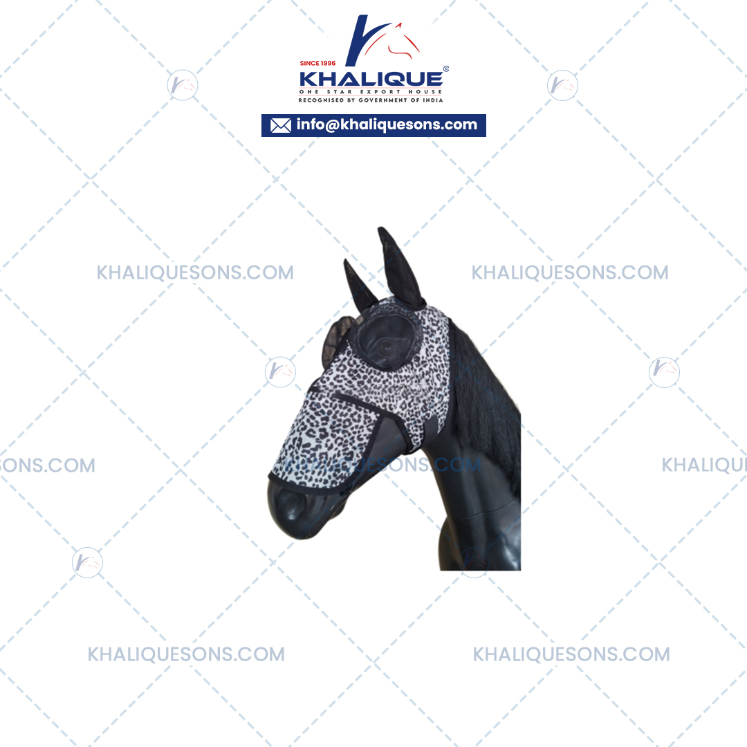 Horse Leopard Print Mesh Fly Mask